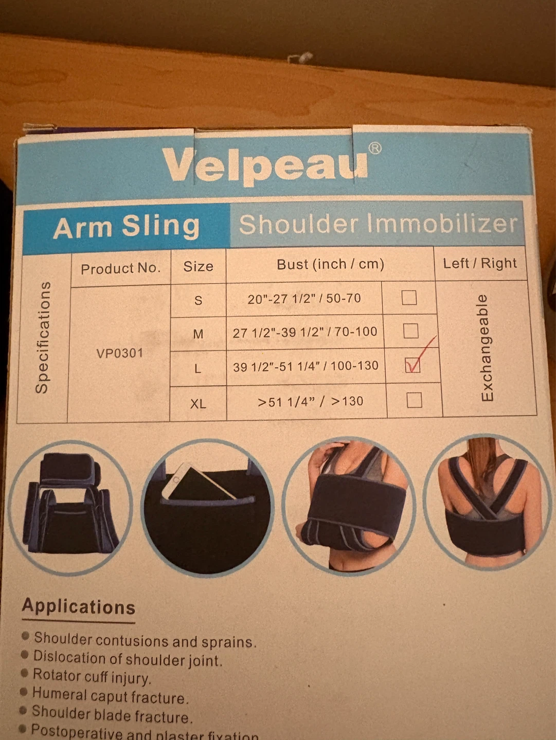 Velpeau Arm Sling Shoulder Immobilizer - photo 2