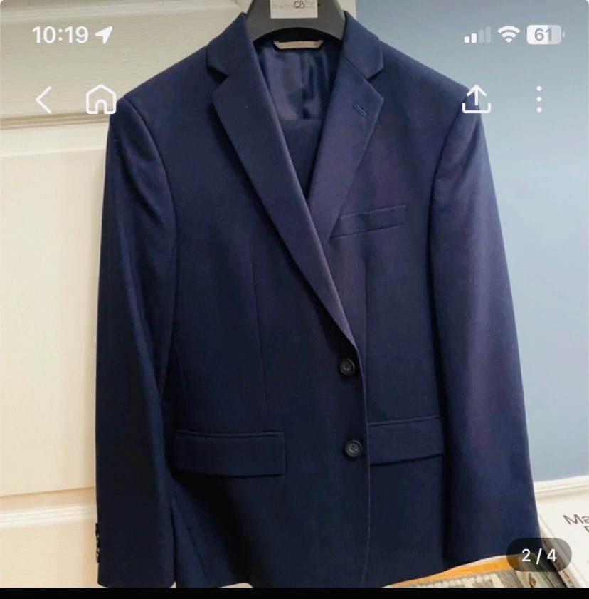 New Marc New York Boys Navy Suit - Size 14H/30.5"W