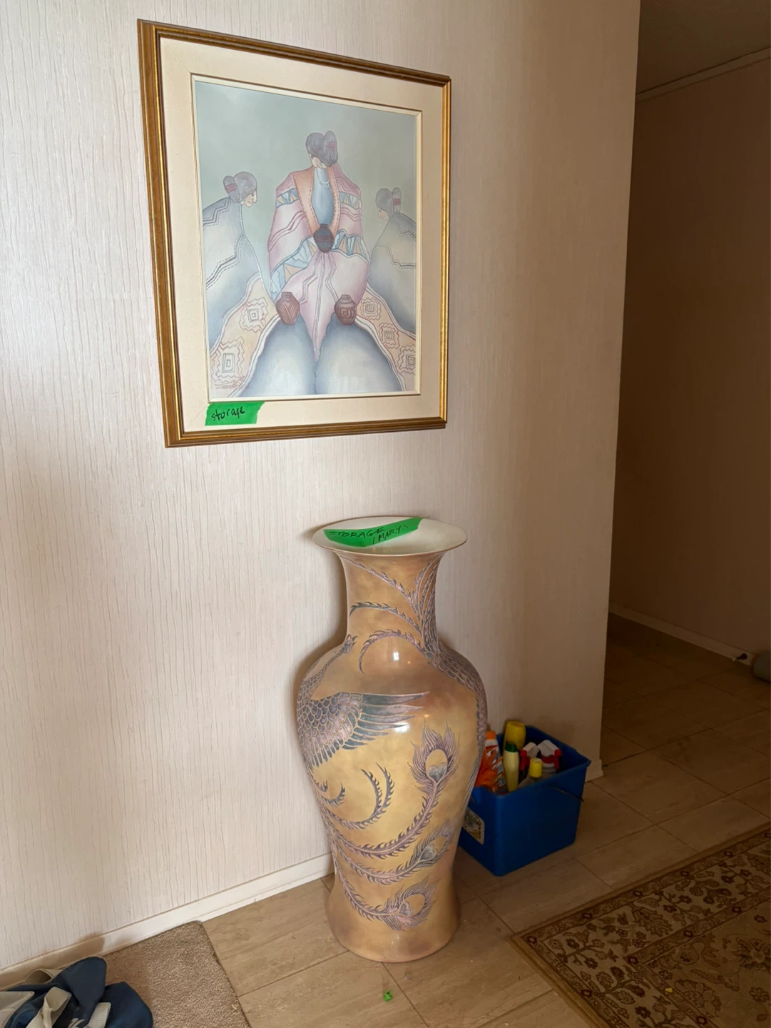 Large decorative vase with peacock motif - photo 5