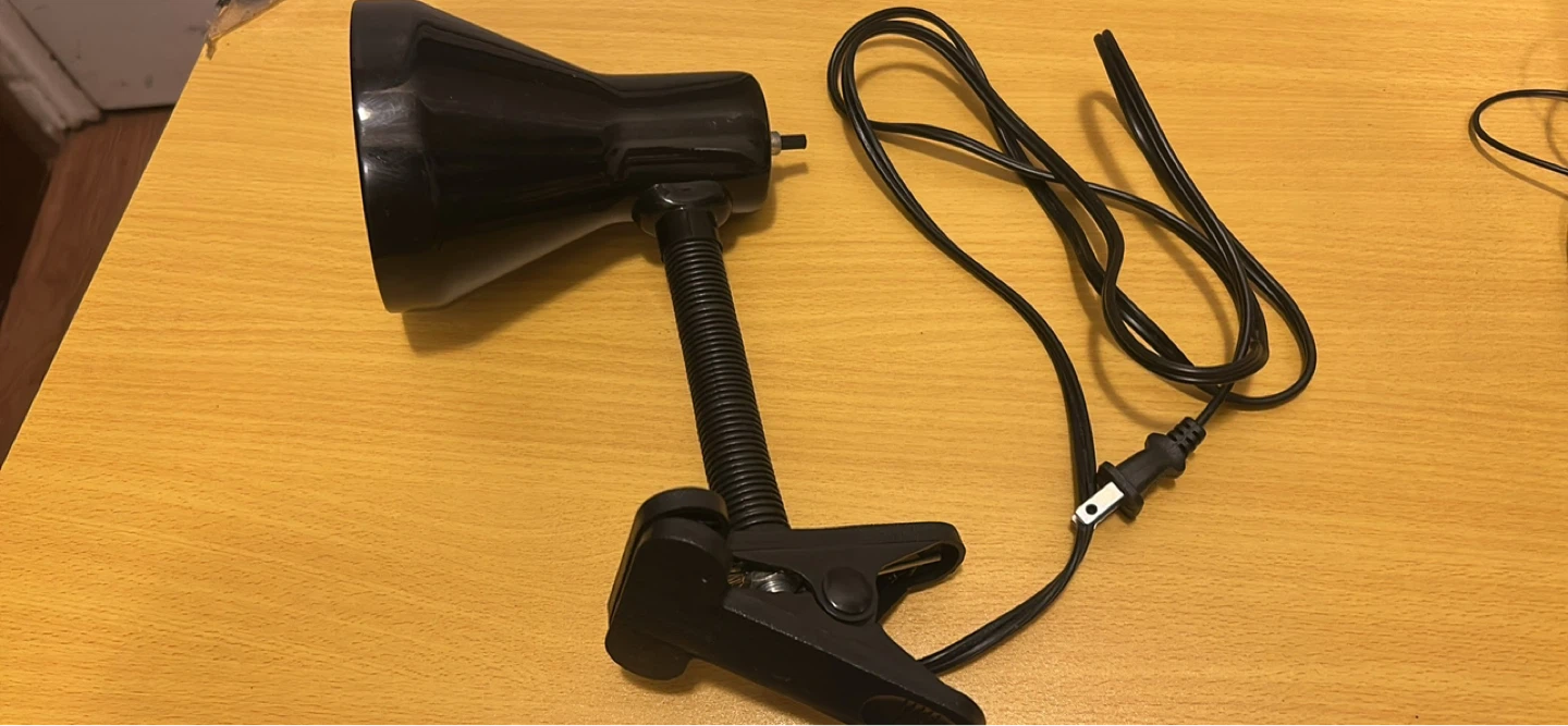 Black Clip-On Desk Lamp