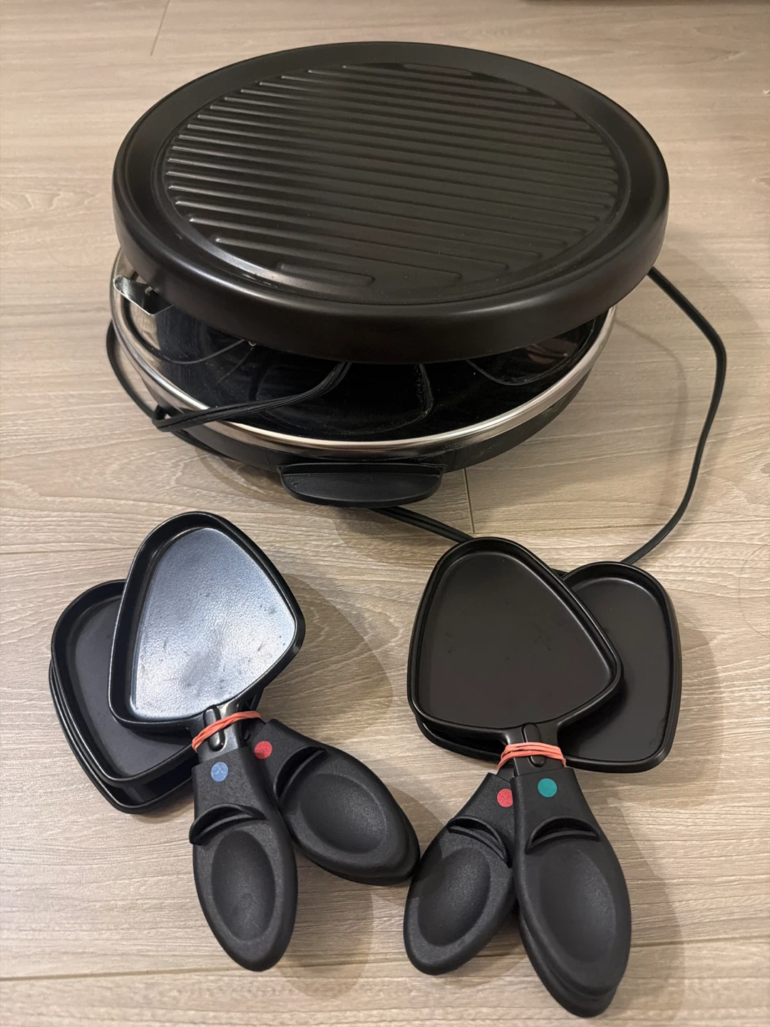 Salton Electric Raclette Grill | Tabletop Grill with 4 Mini Pans