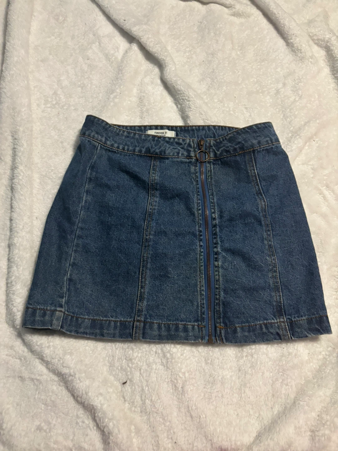 Forever 21 Denim A-Line Mini Skirt