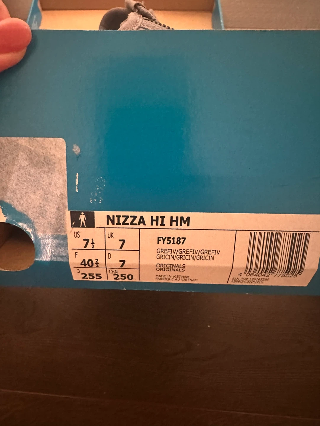 Adidas Nizza Hi HM Grey Sneakers - photo 2