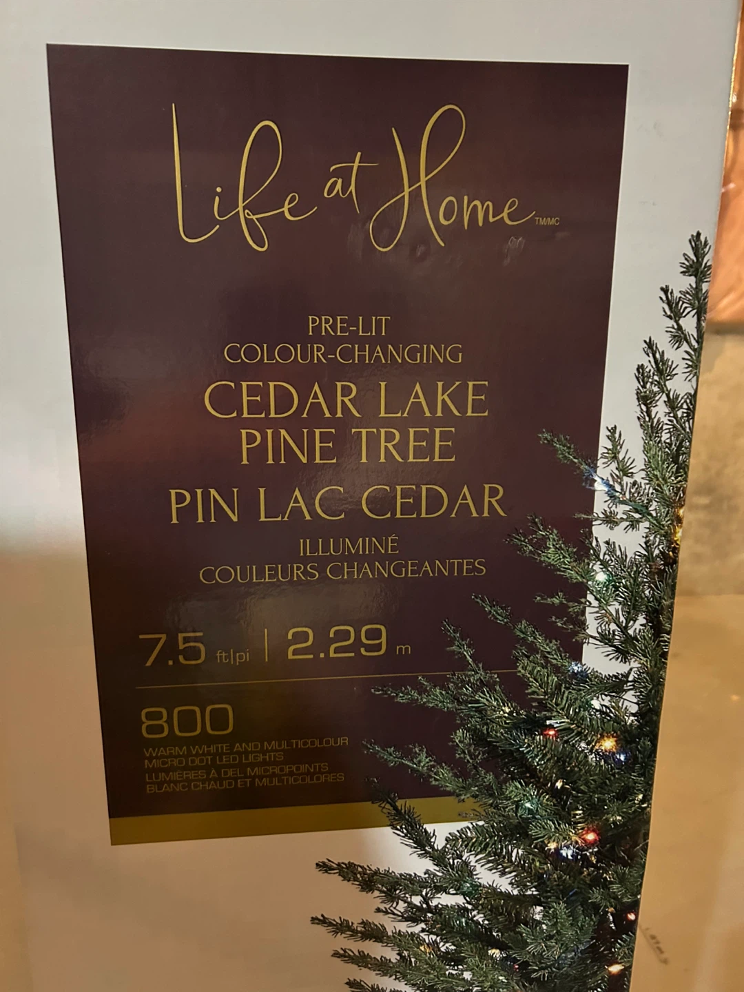 Christmas Tree - Life at Home 7.5 ft with LED light