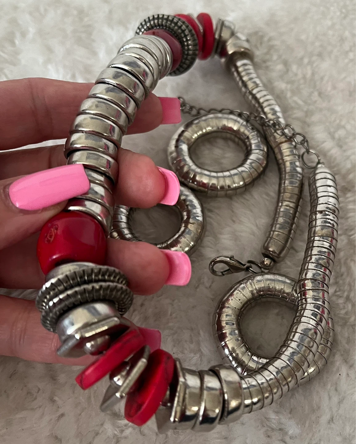 Statement Sculptural Necklace Bold Contemporary Art Jewelry - photo 3
