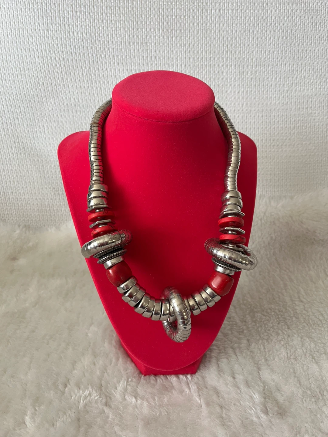 Statement Sculptural Necklace Bold Contemporary Art Jewelry - photo 2