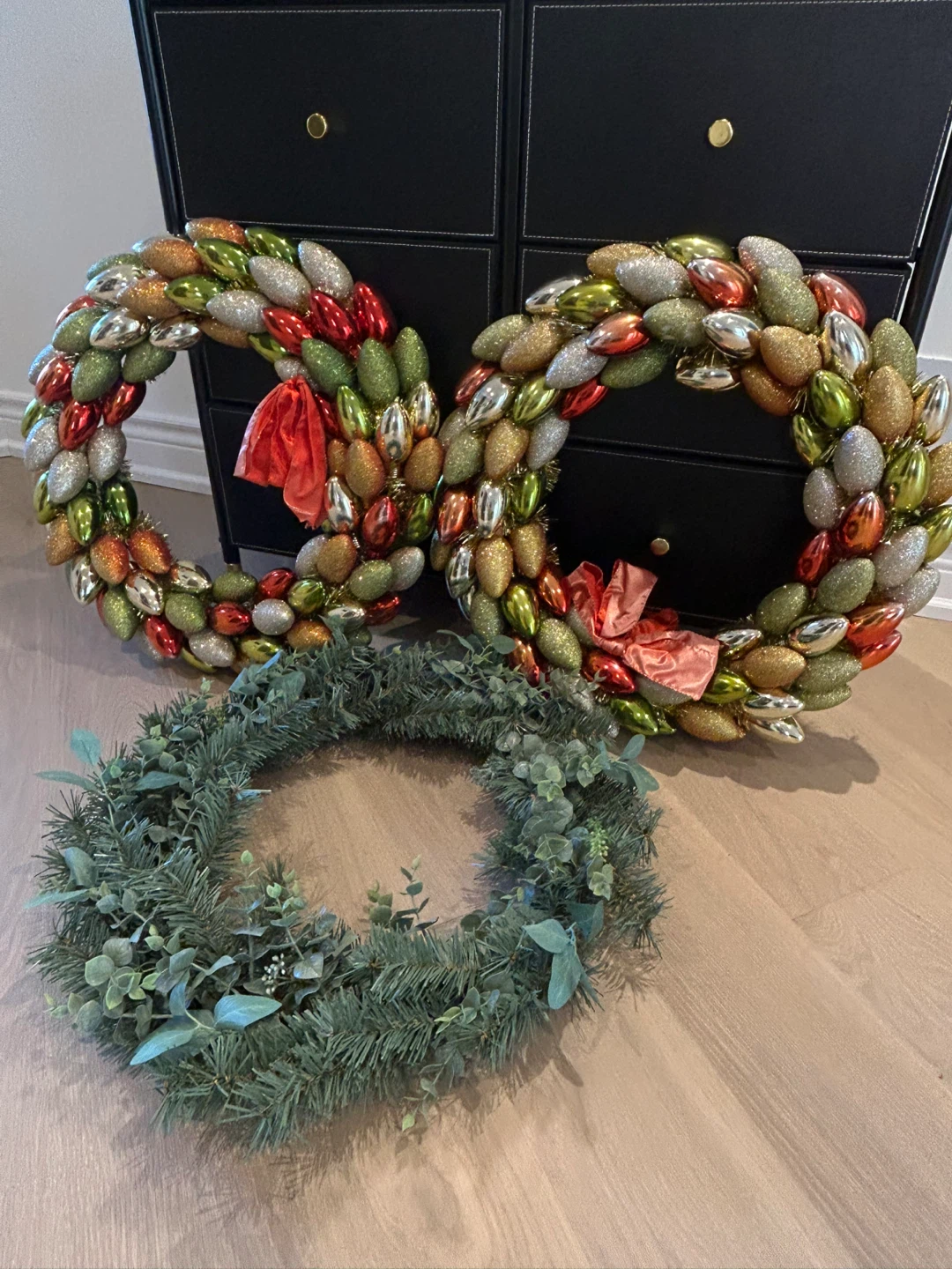 Glittery Christmas Ornament Wreaths/Spring Wreath - photo 2
