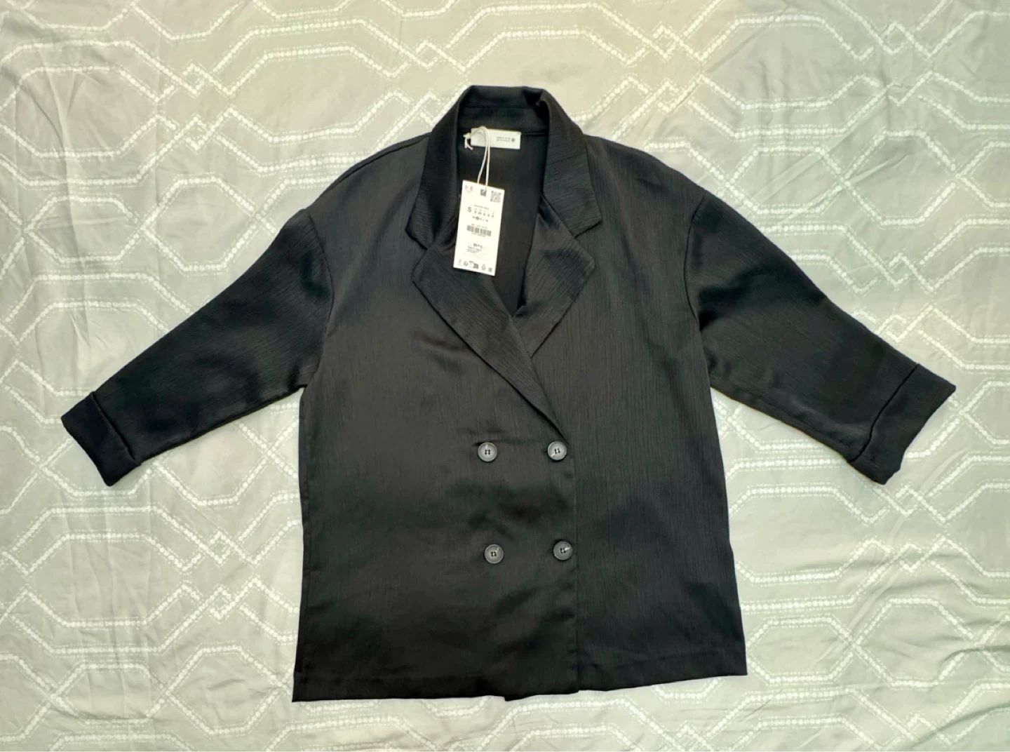 NEw Zara Oversized  SMALL Satin Blazer