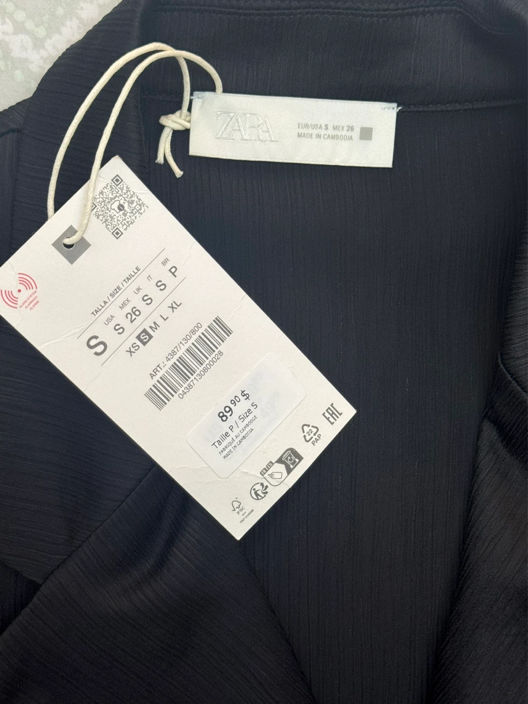 NEw Zara Oversized  SMALL Satin Blazer - photo 2