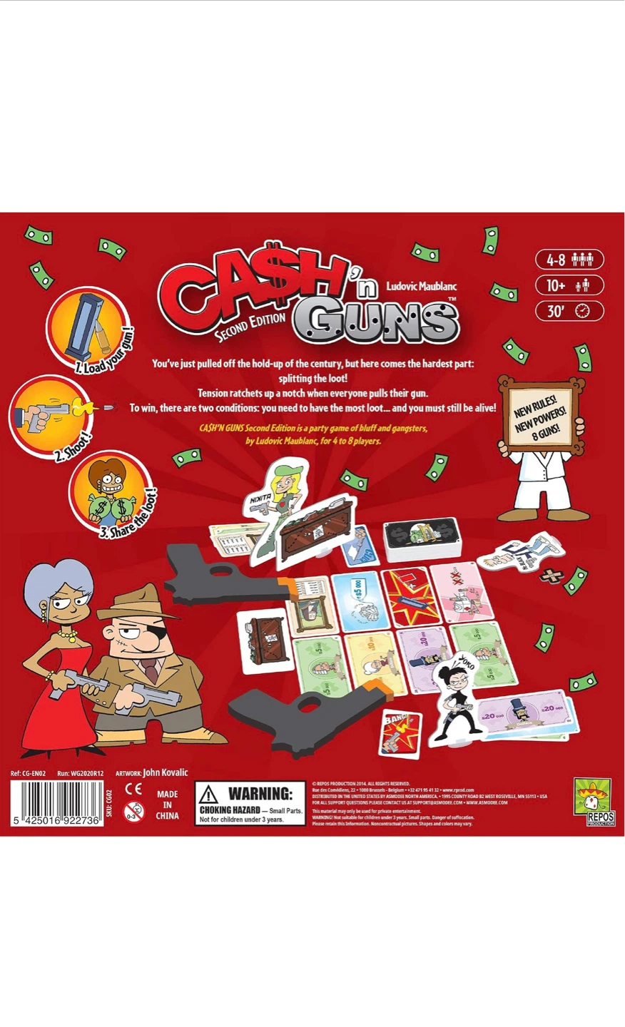 Cash 'n Guns Second Edition Board Game - photo 2