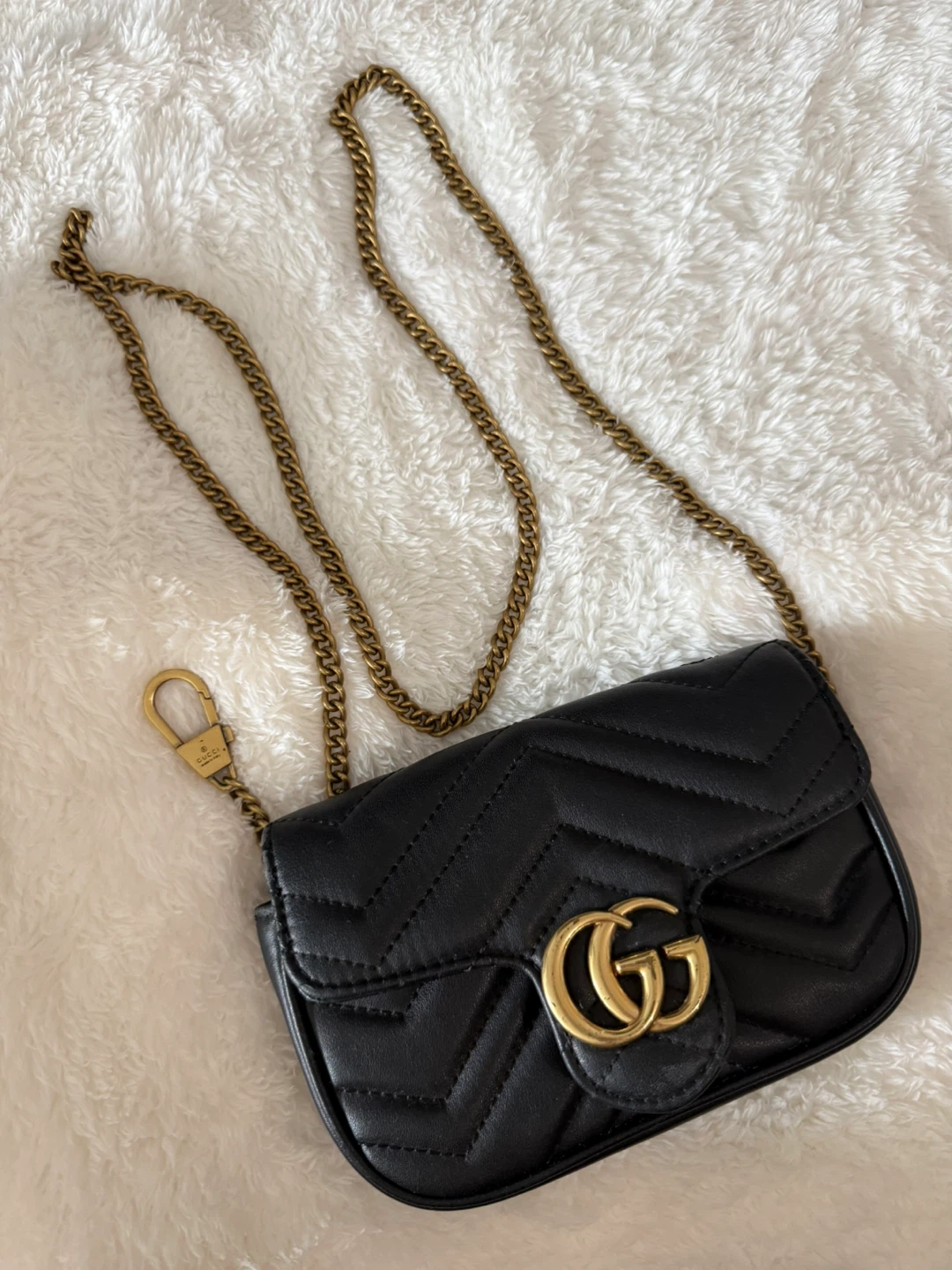 Gucci GG Marmont Super Mini Chain Bag – Black