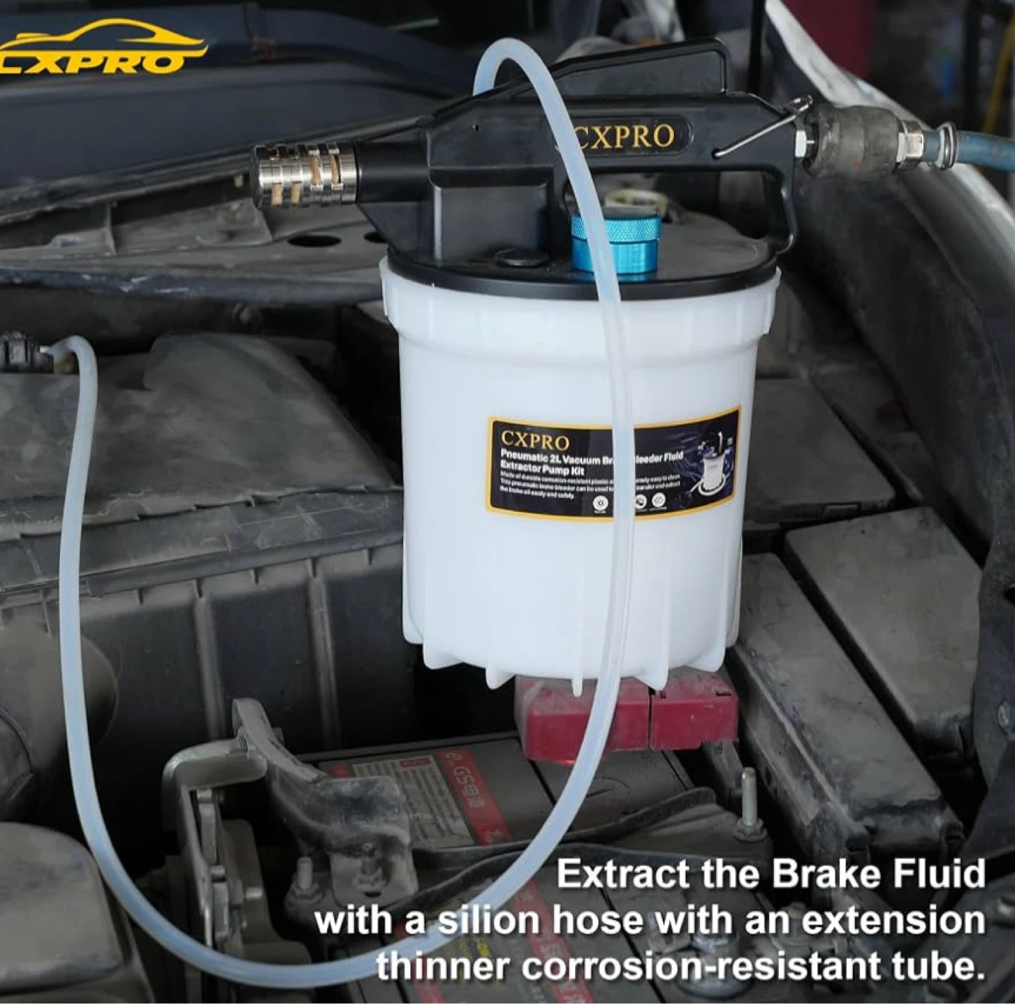 CXPRO 2L Pneumatic Vacuum Brake Bleeder Fluid Extractor Pump Kit - photo 5