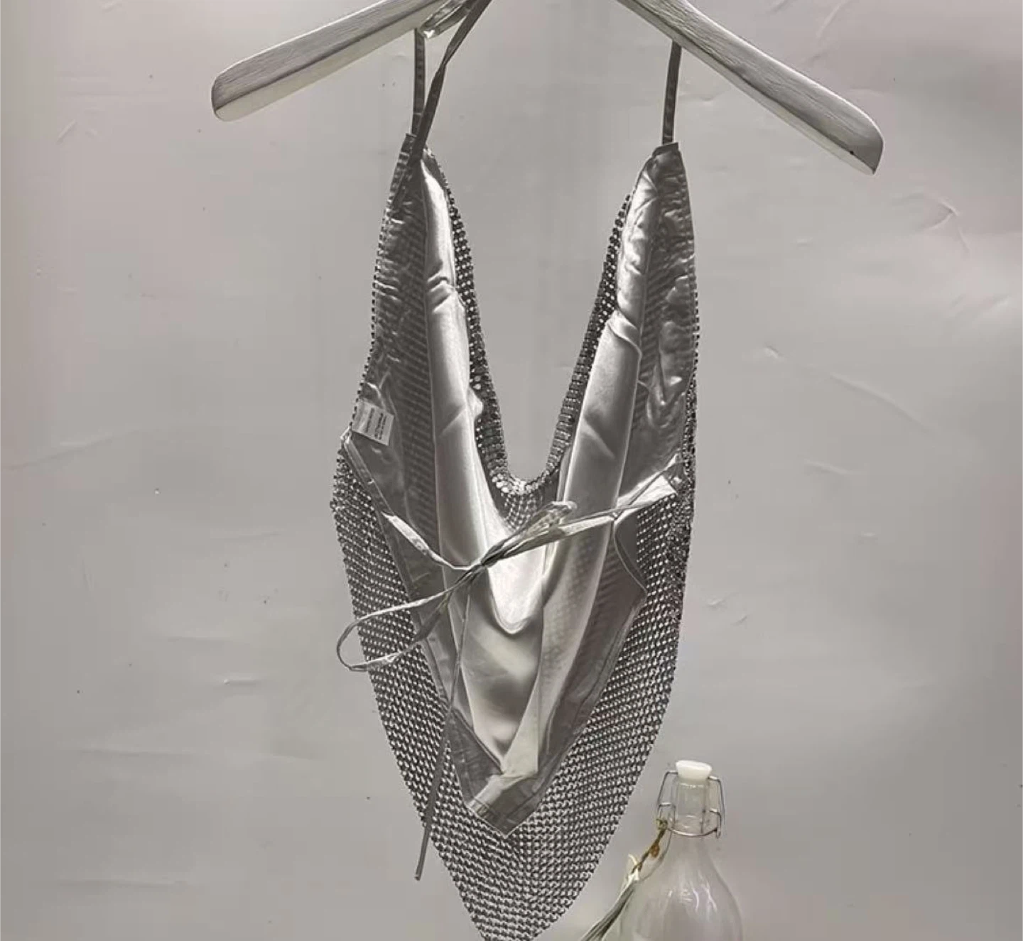 Sparkly Silver Chainmail Halter Top - photo 3