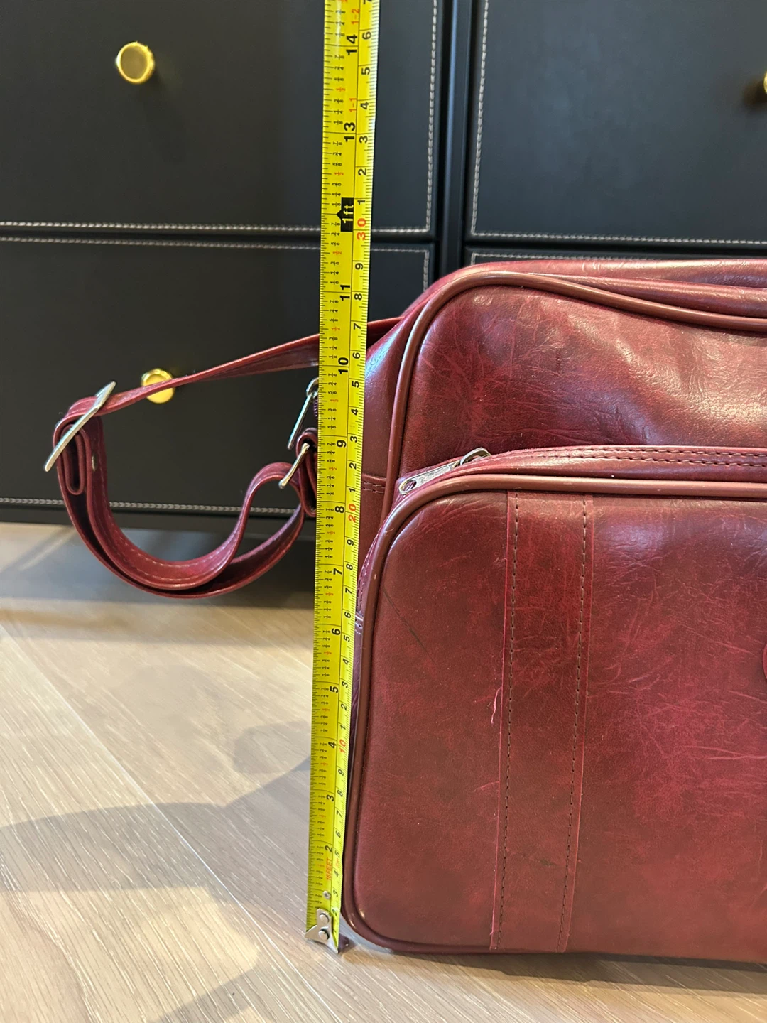 Monai Burgundy Faux Leather  Bag - photo 4