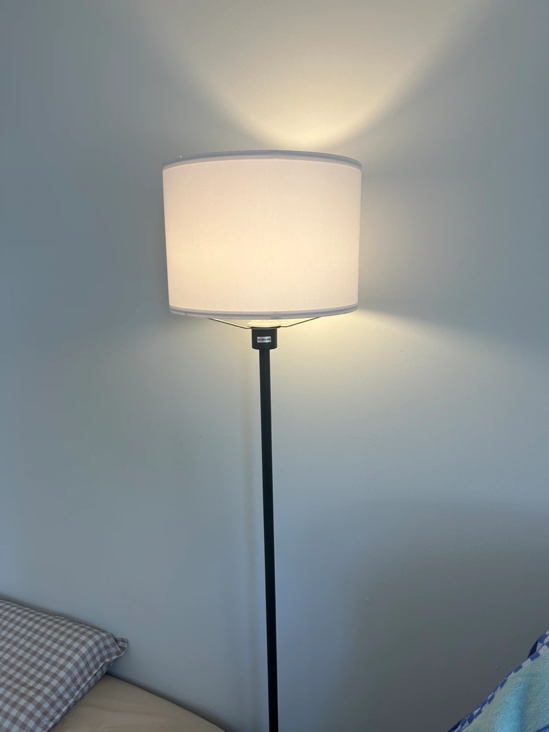 White Drum Shade Floor Lamp
