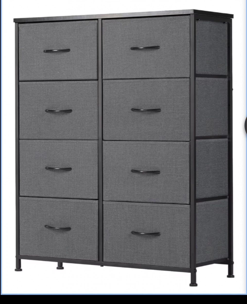 Grey 8-Drawer Dresser Storage Unit