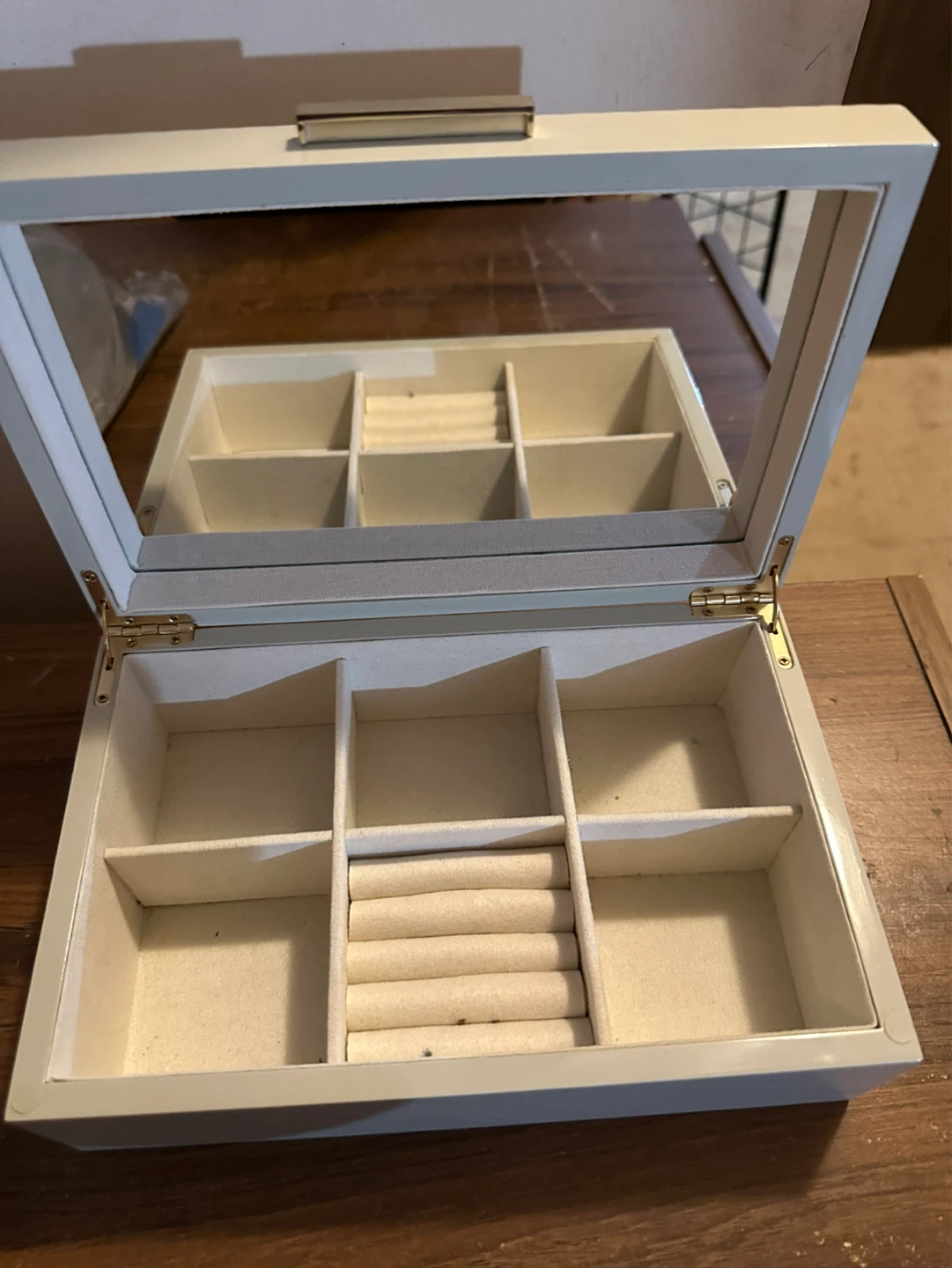 White Jewelry Box with Mirror - photo 2