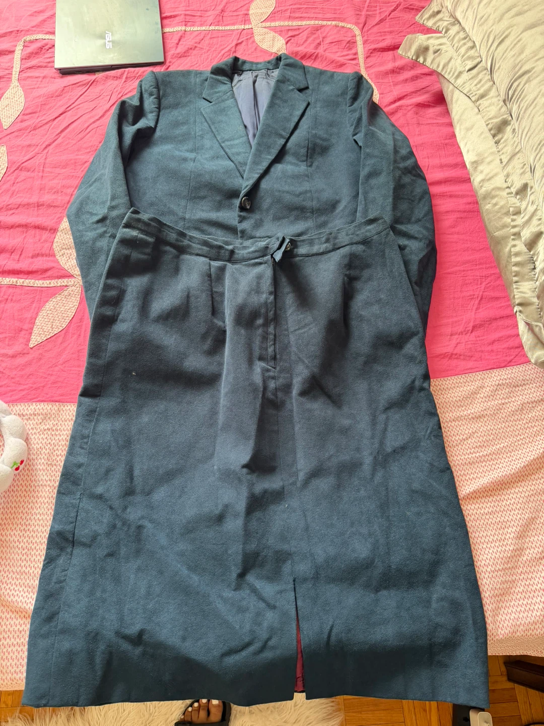 Navy Blue Blazer and Skirt Suit