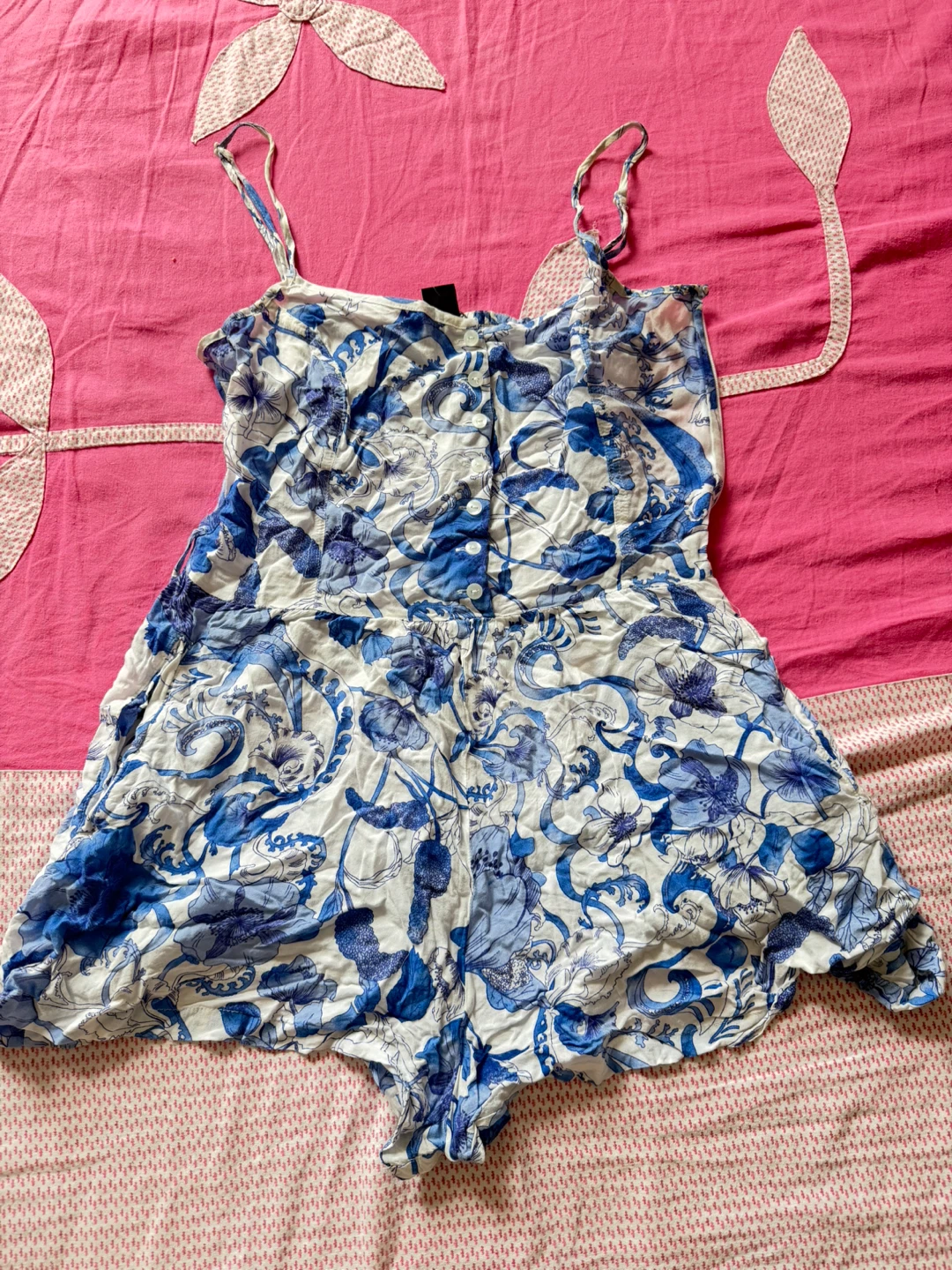 H&M Blue Floral Romper