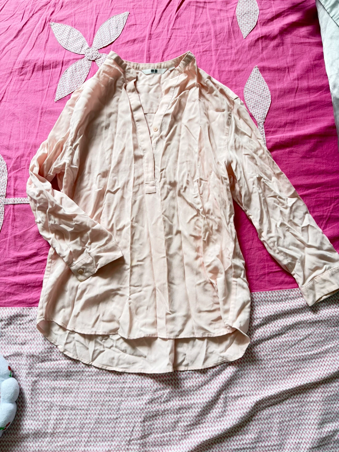 UNIQLO Pink Long Sleeve Blouse - XS