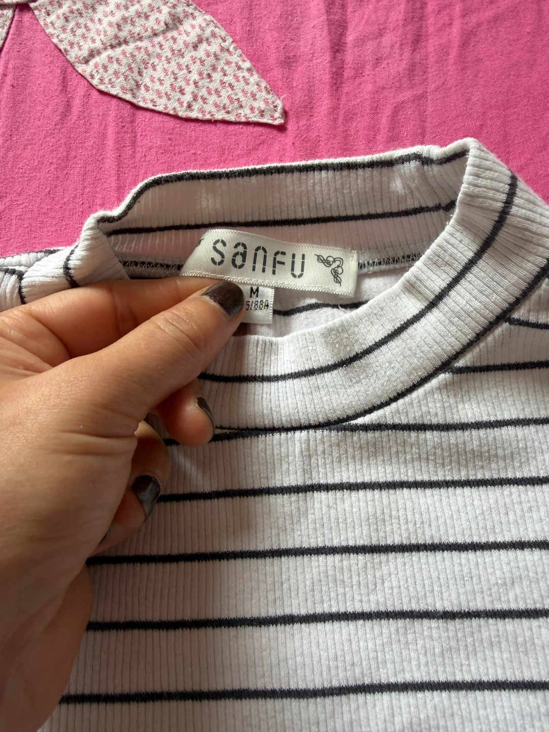 Sanfu Striped Long Sleeve Top - photo 2