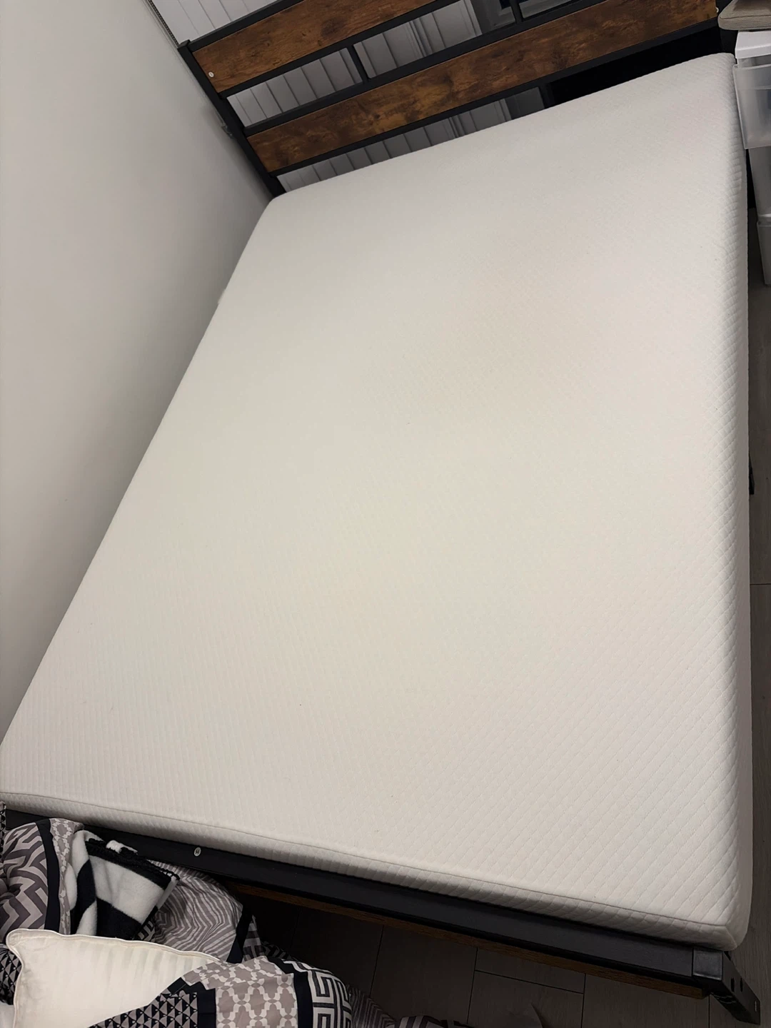 Industrial Style Metal Bed Frame and Mattress - photo 2