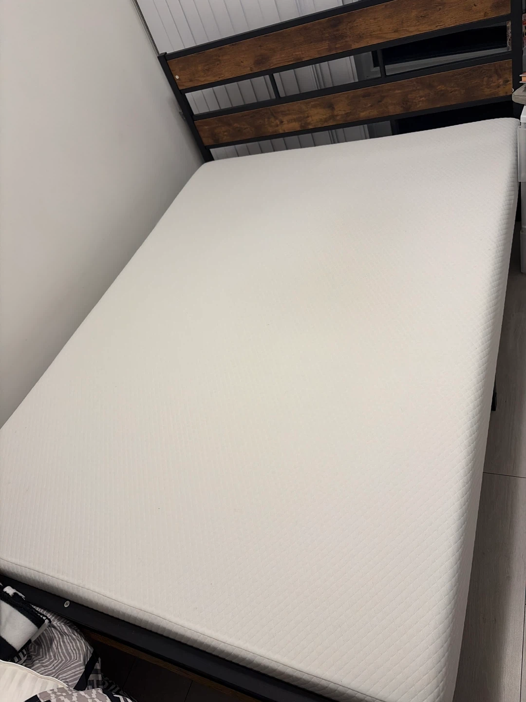 Industrial Style Metal Bed Frame and Mattress - photo 5