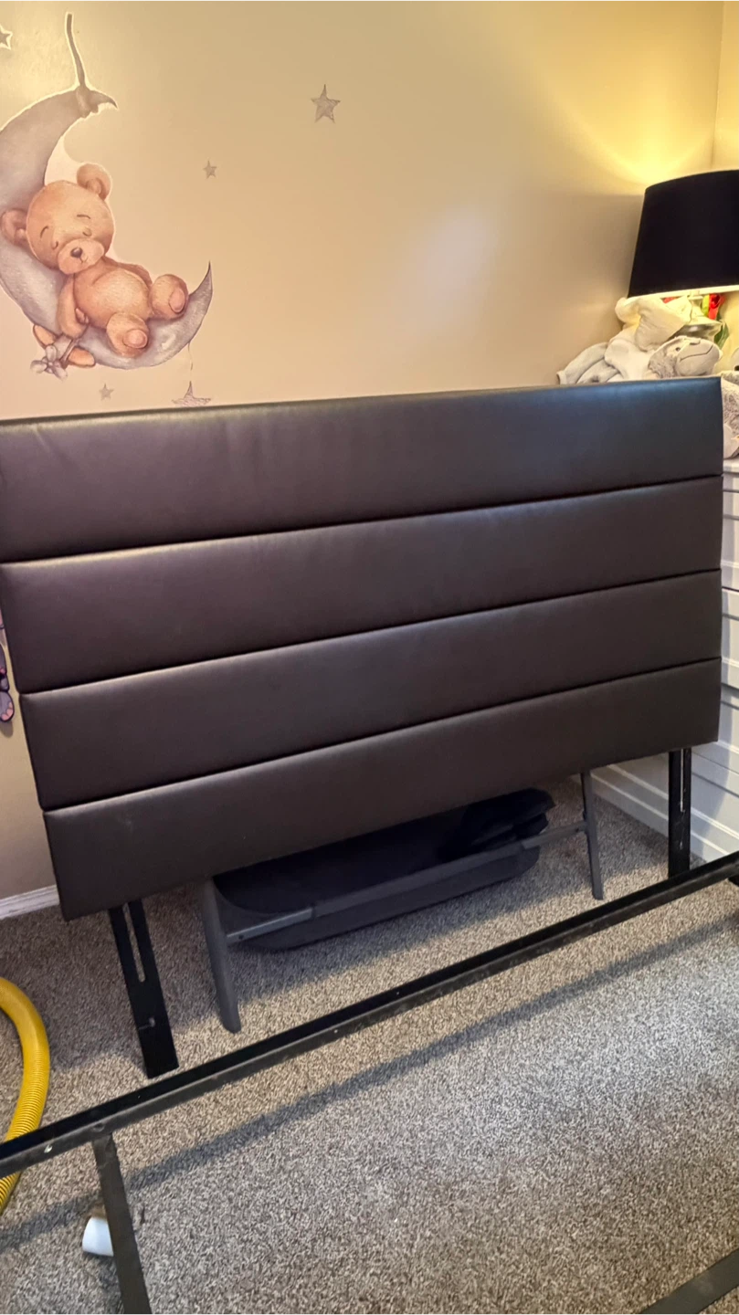 Ikea Brown Faux Leather Headboard