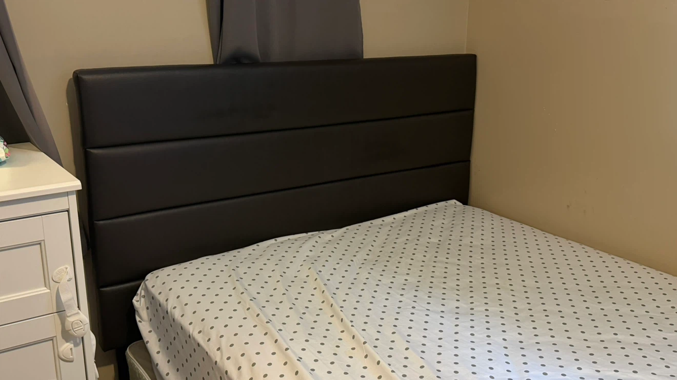 Ikea Brown Faux Leather Headboard - photo 3