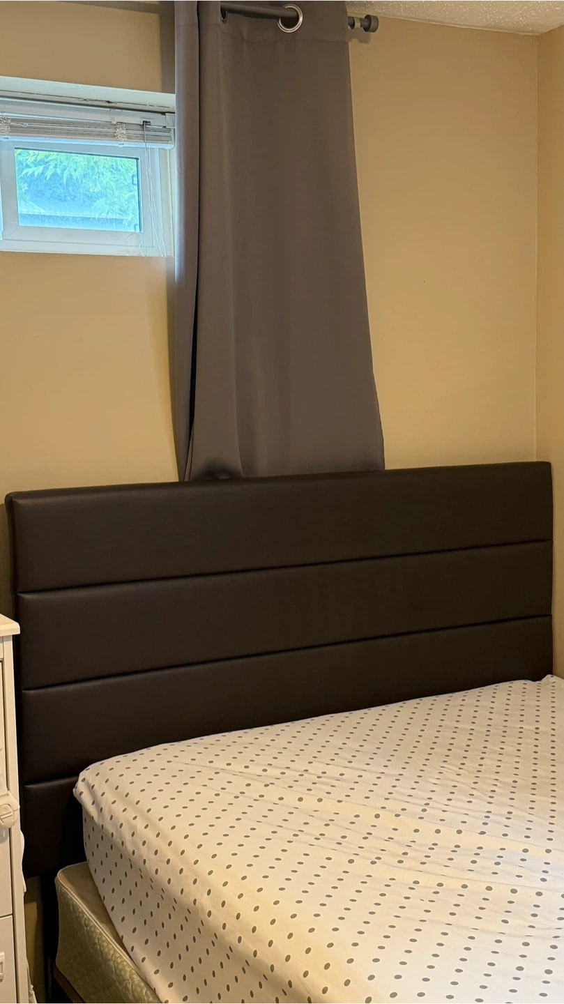 Ikea Brown Faux Leather Headboard - photo 4