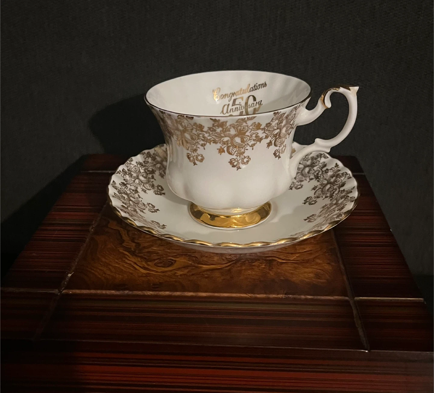 Royal Albert 50th Anniversary" Teacup and Saucer Set
