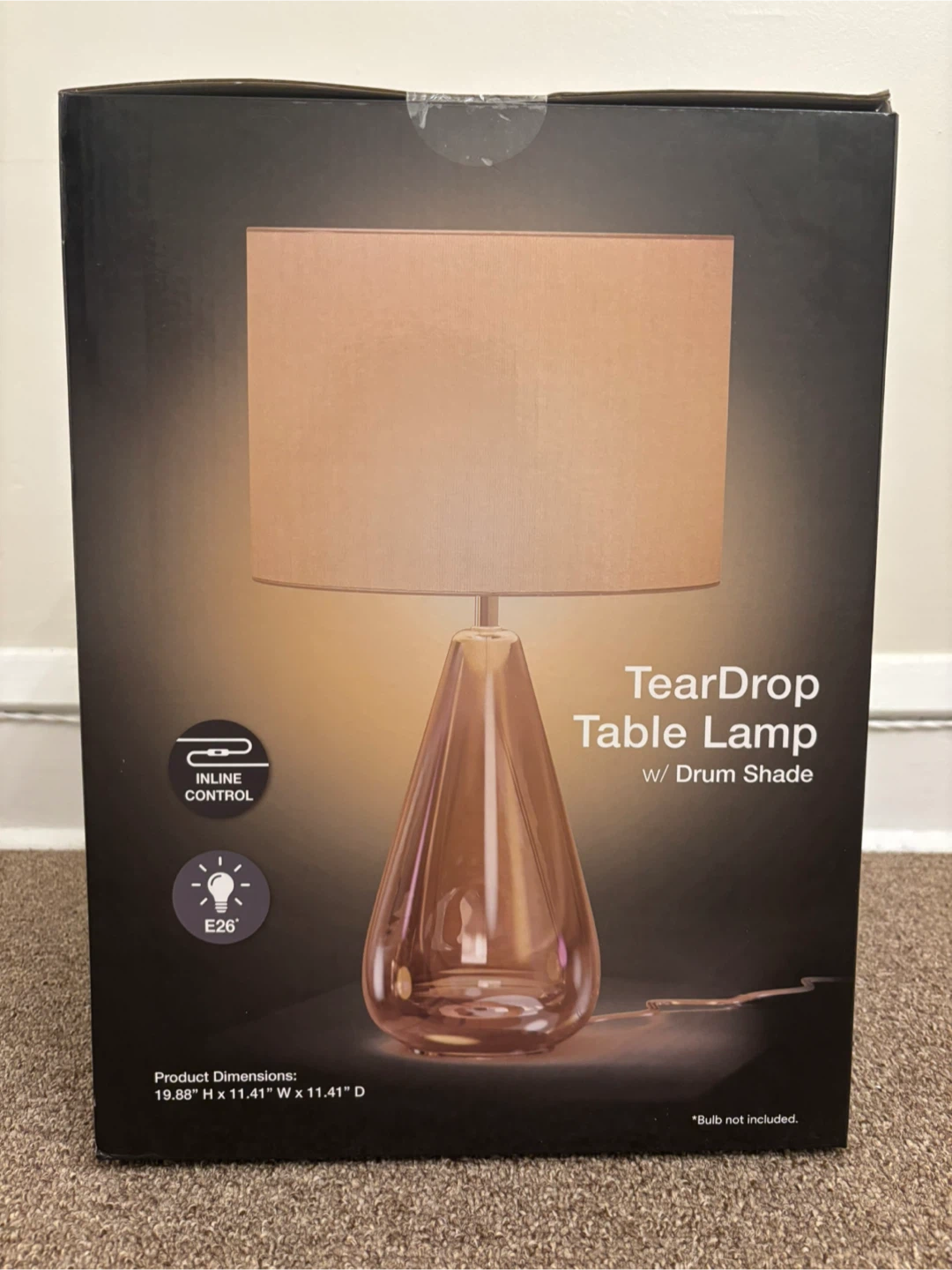 Atmospheres TearDrop Table Lamp w/ Drum Shade - photo 4