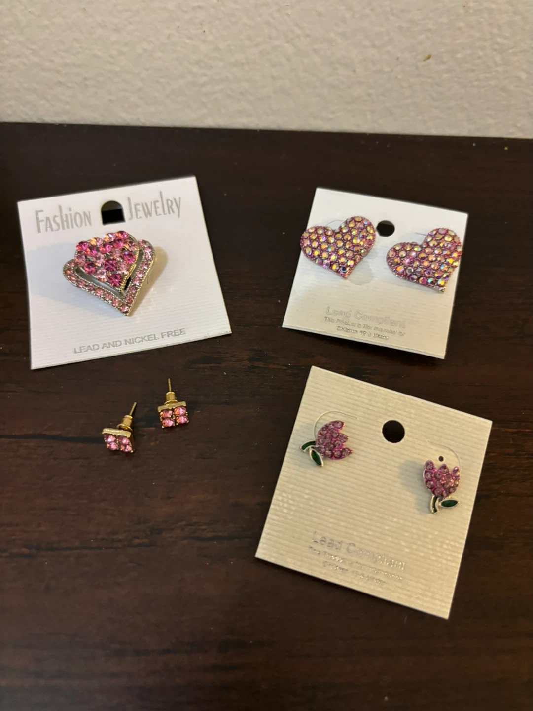 NEW-4pc PINK BLING Fashion Jewelry LOT