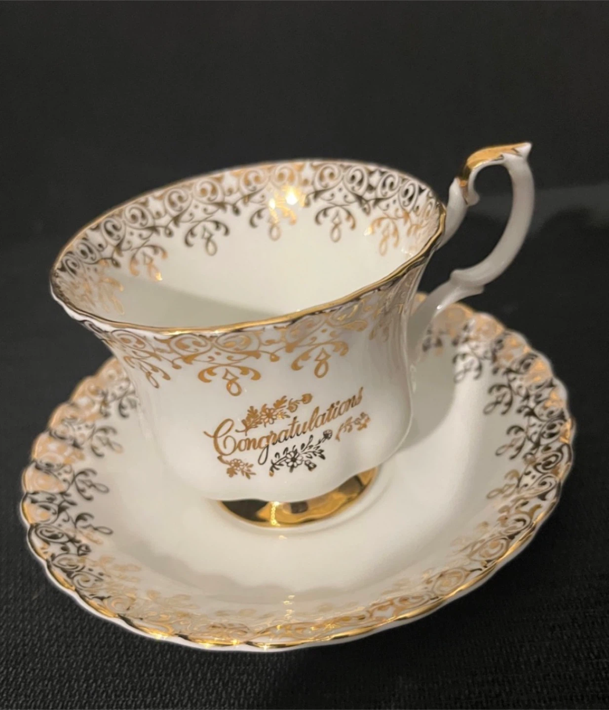 Royal Albert  Congratulations Teacup and Saucer Set