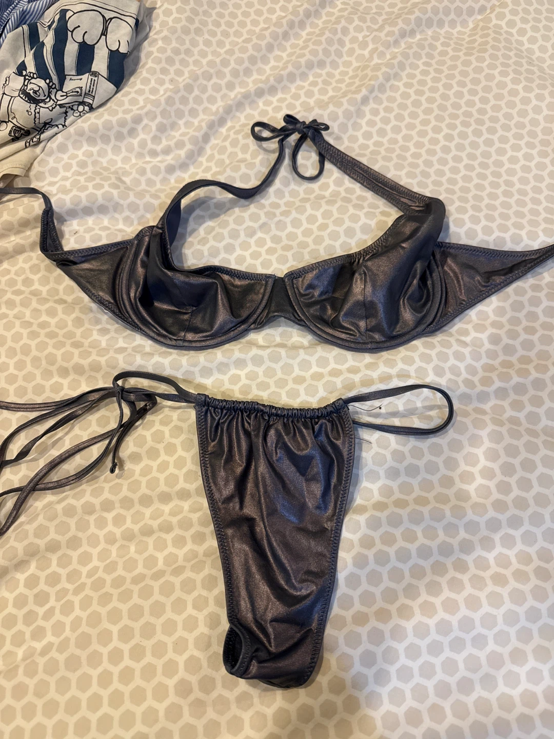 Metallic String Bikini Set