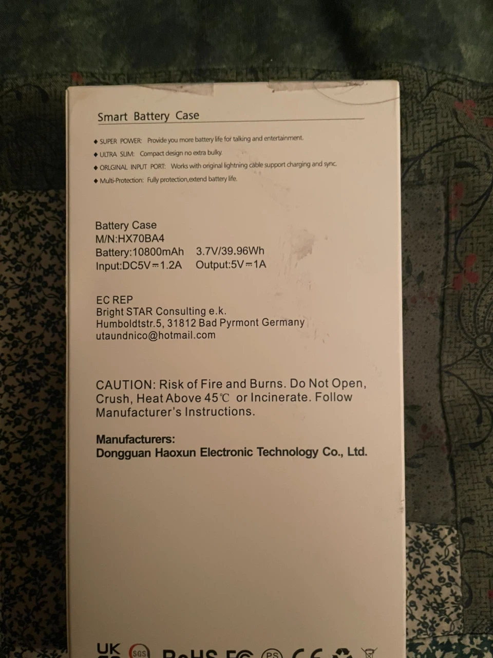 Smart Battery Case 10800mAh - photo 2