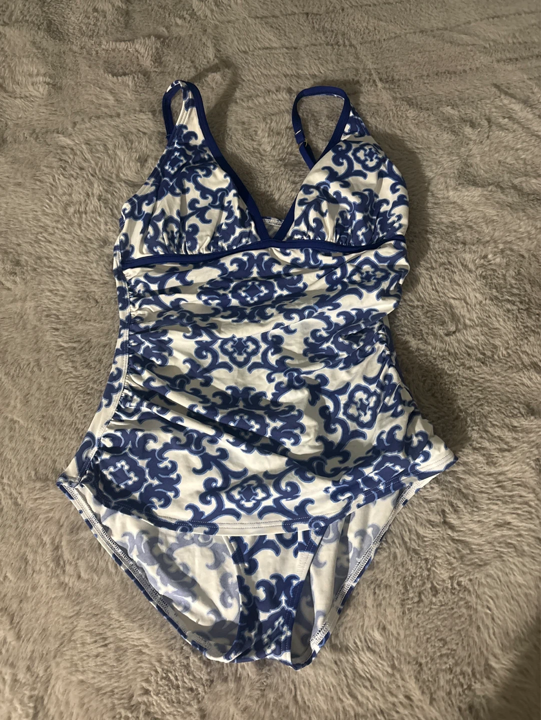 Tommy Hilfiger Blue & White Swimsuit Size 8
