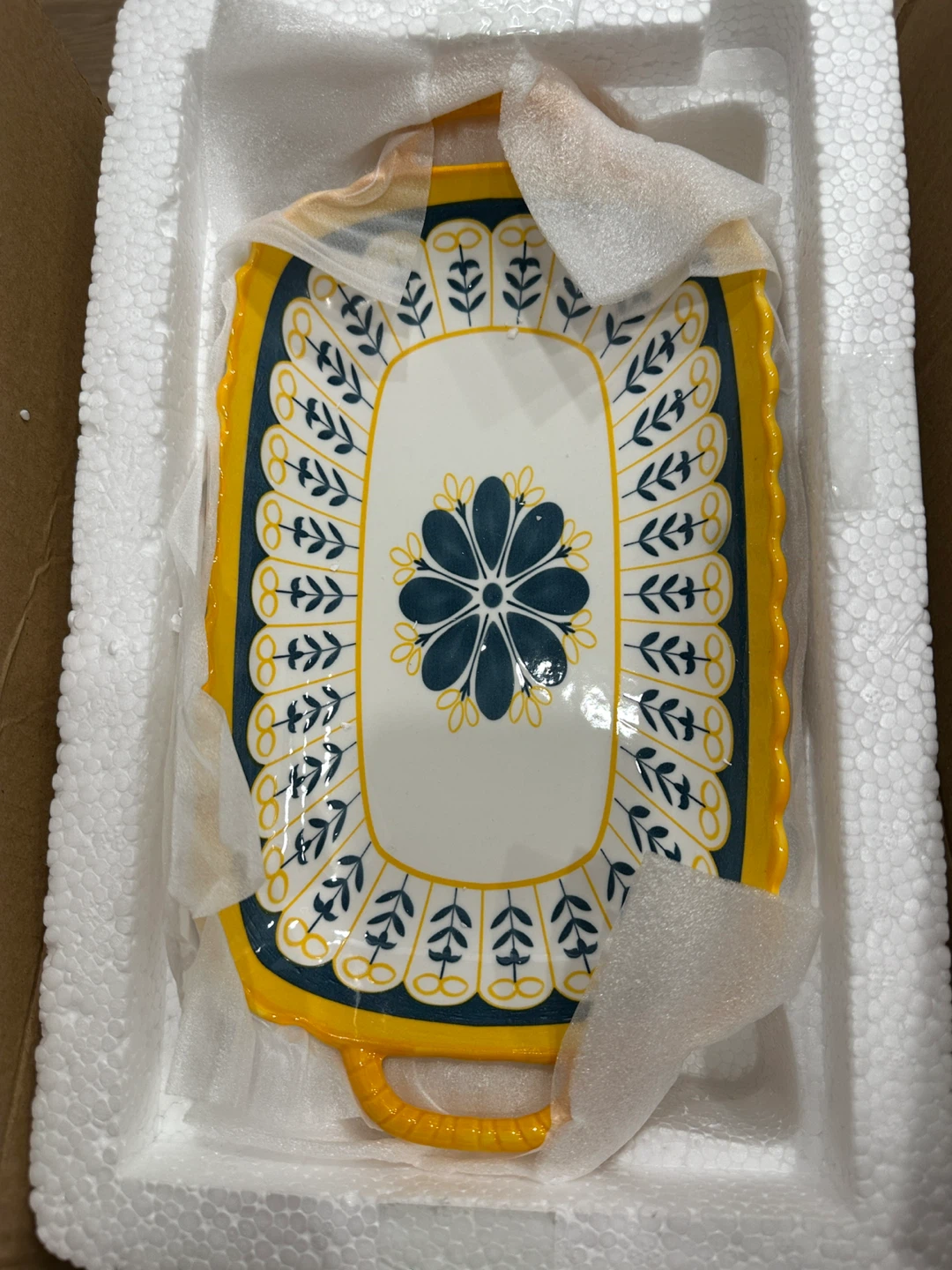 Decorative Serving Tray with Handles