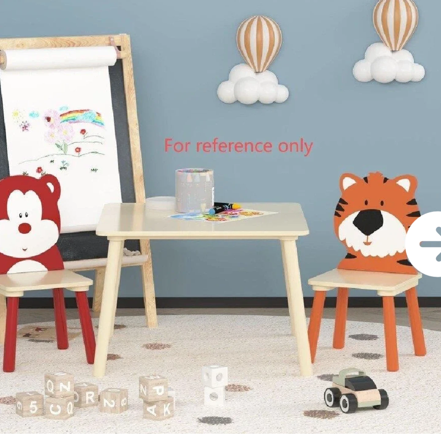 Kids Wooden Table and Chairs Set - photo 4
