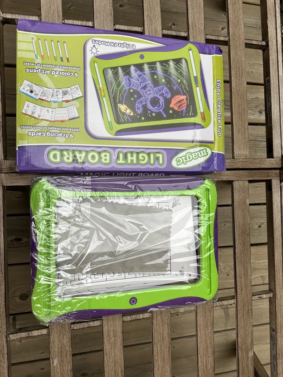 Magic Light Board with 6 Colored Pens and Tracing Cards