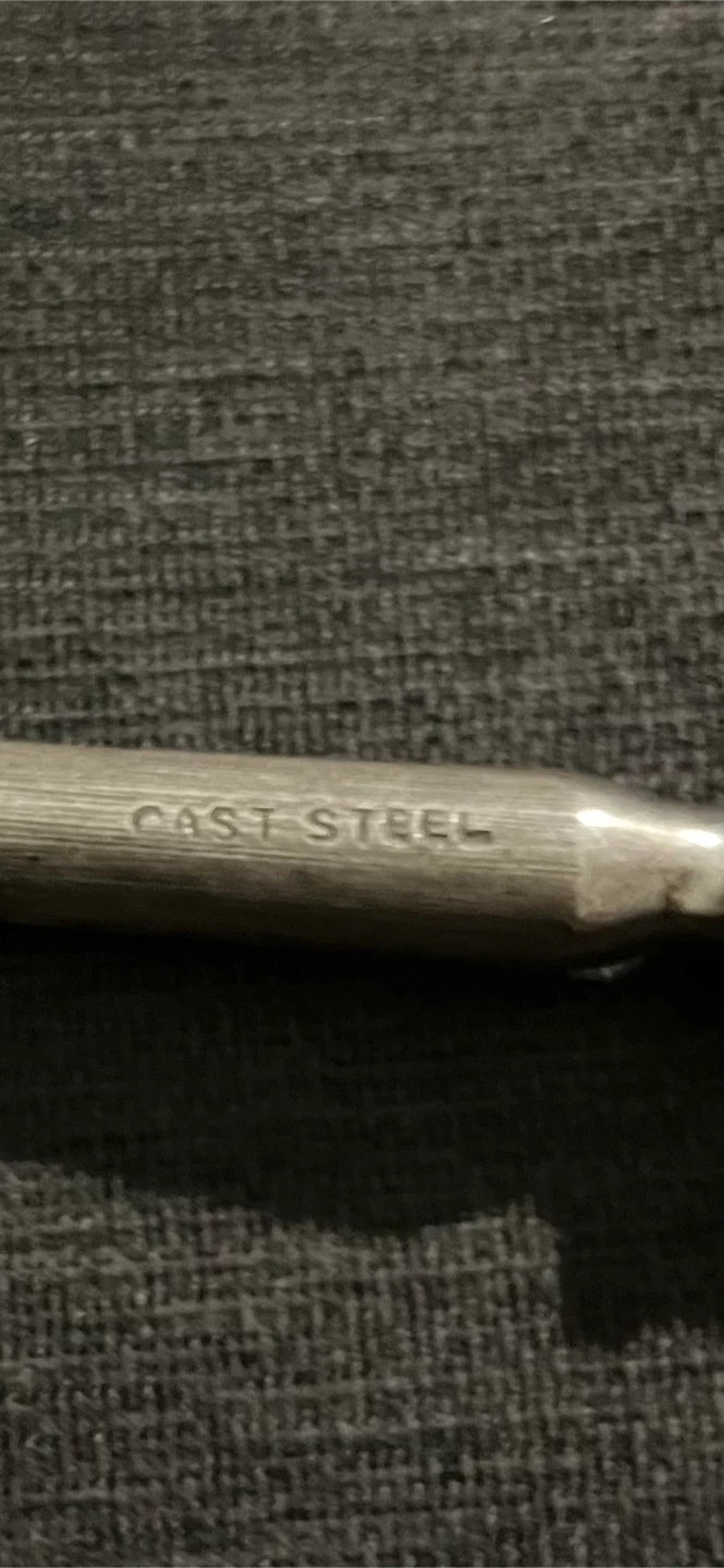 Vintage cast steel Sharpening Steel with Antler Handle - photo 2