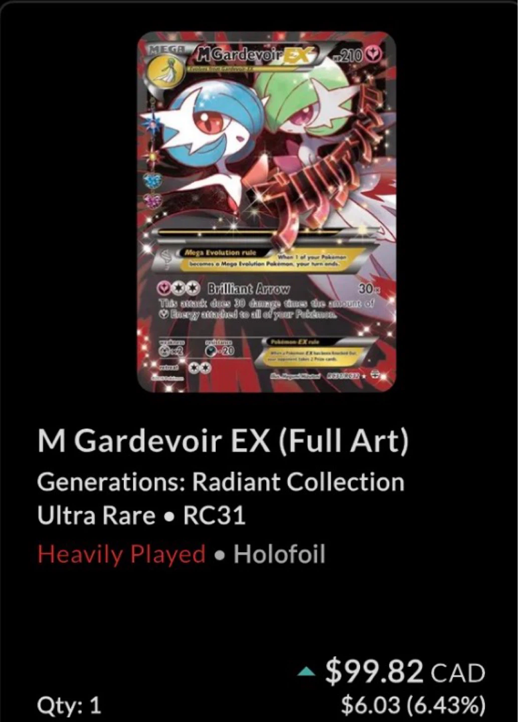 Mega Gardevoir EX Pokémon Card - photo 3