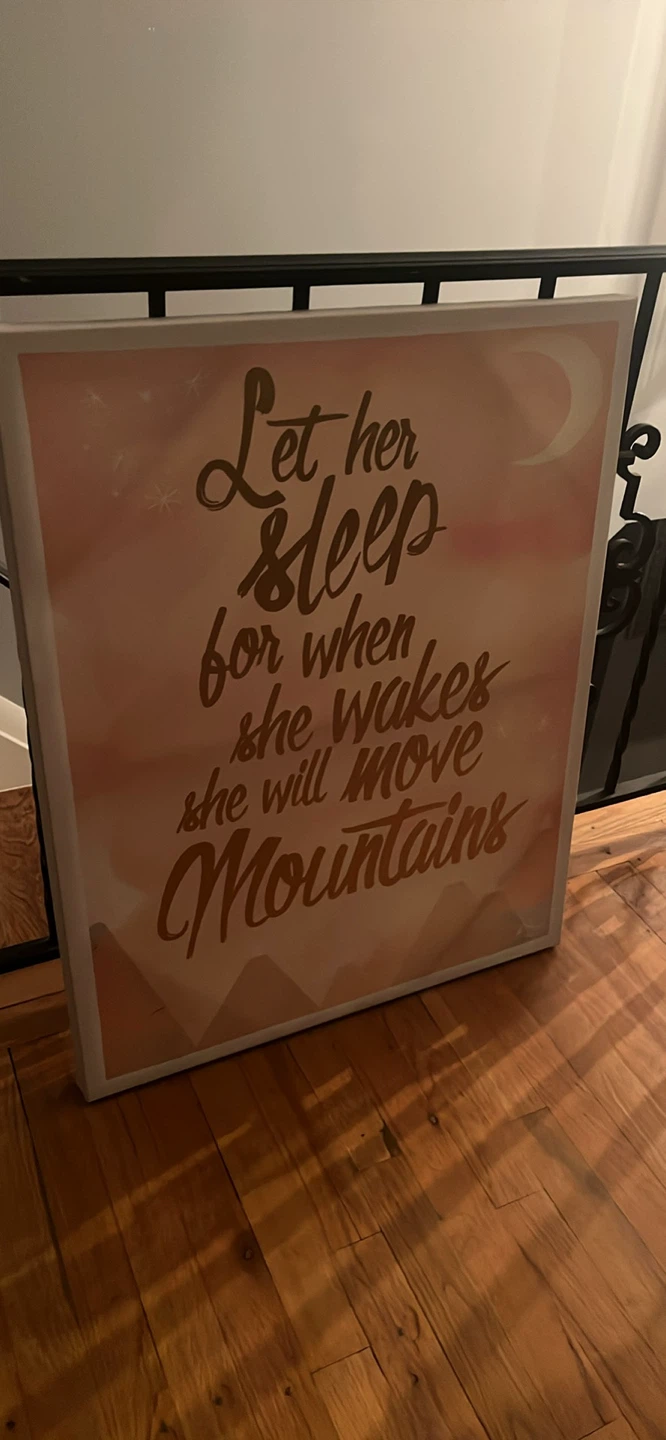 Wall Art "Let Her Sleep" Quote