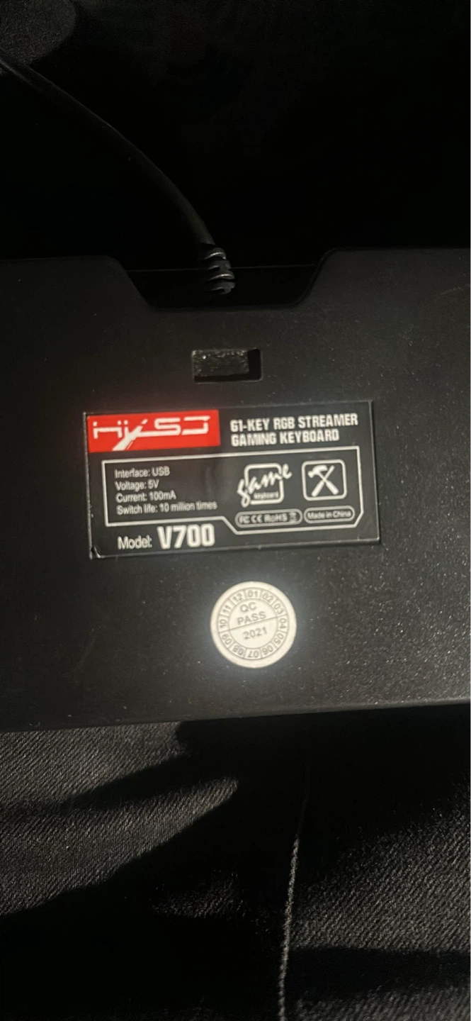 HJS V700 61-Key RGB Streamer Gaming Keyboard - photo 2