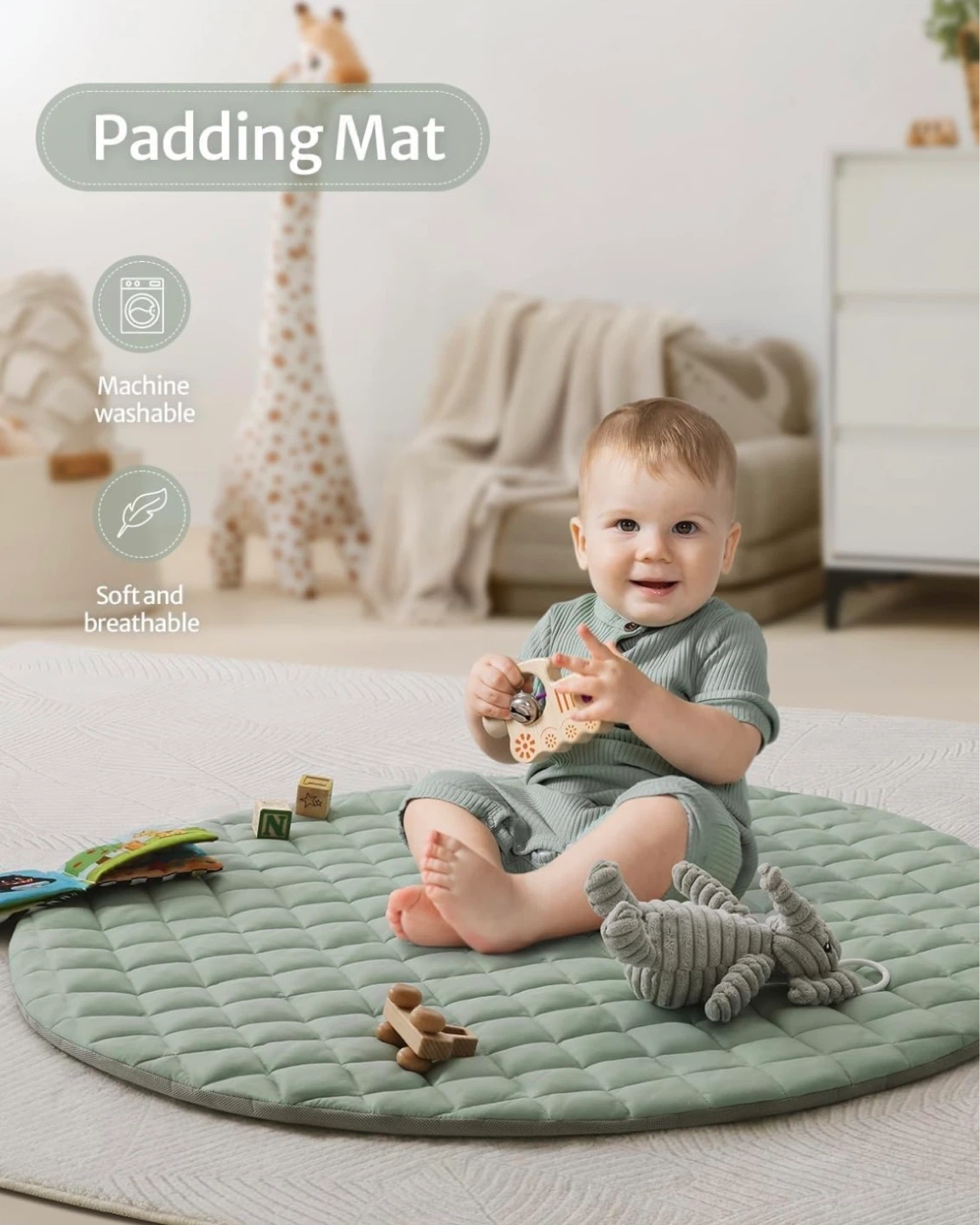 Baby Play Mat Gym with 6 Detachable Toys - photo 5