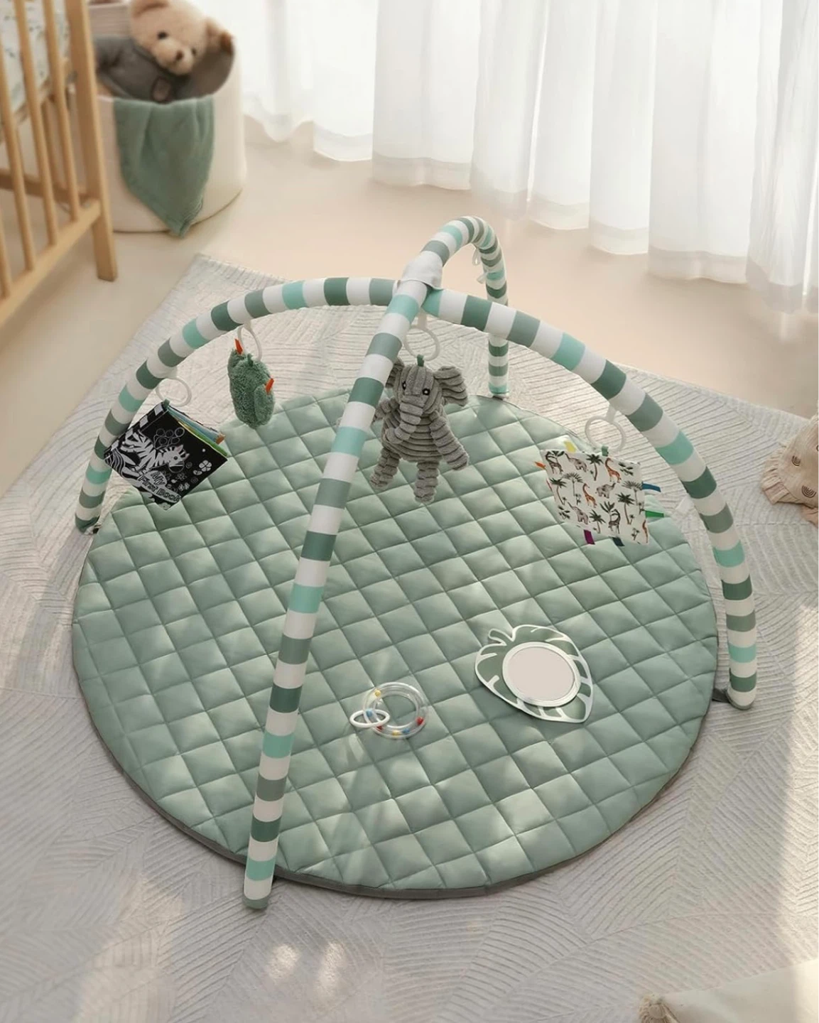 Baby Play Mat Gym with 6 Detachable Toys - photo 2