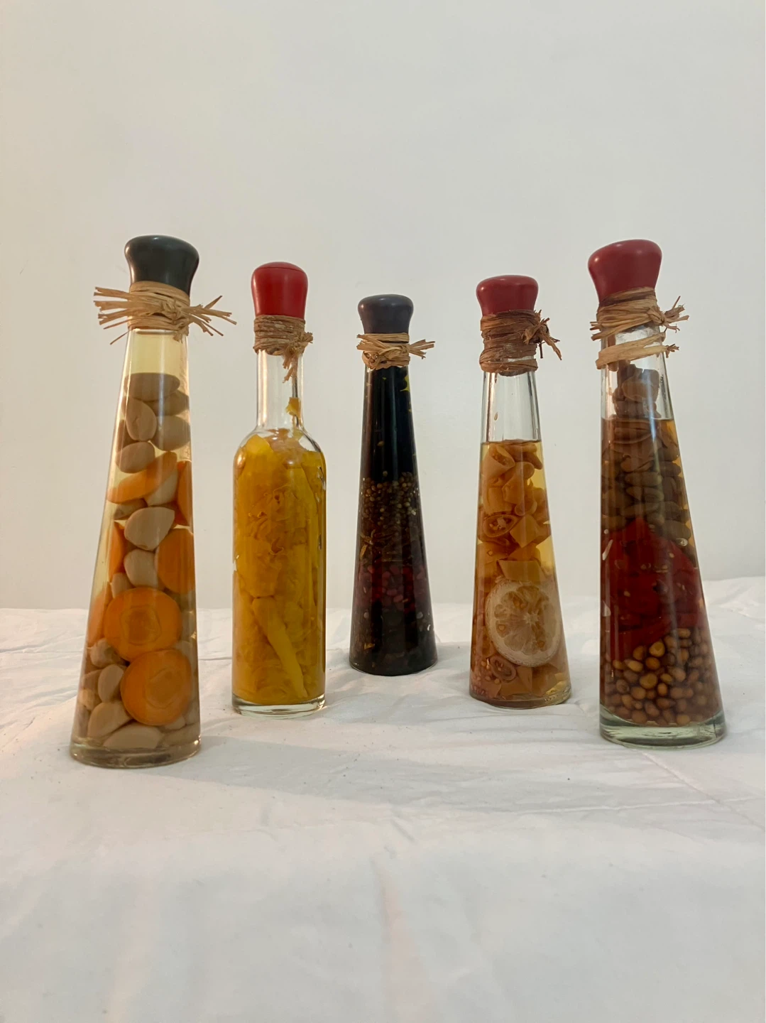 Set Of 5 Botanical Glass Kitchen Decor Bottles - photo 3