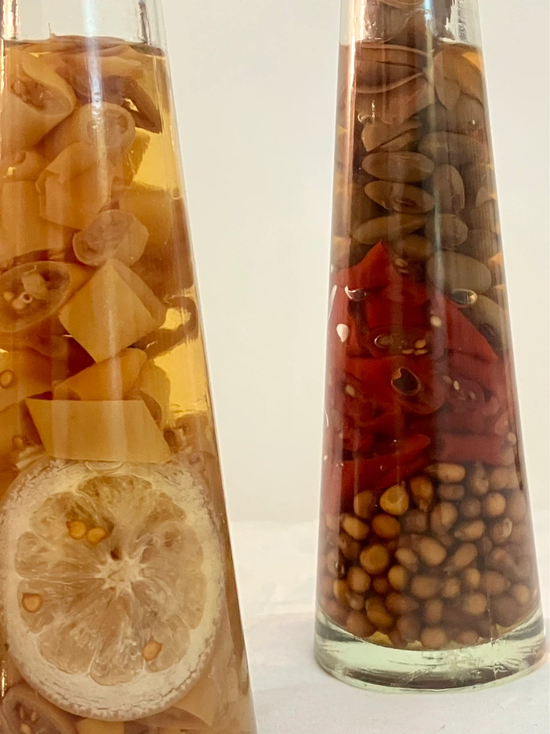 Set Of 5 Botanical Glass Kitchen Decor Bottles - photo 4