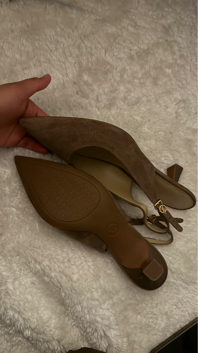 Michael Kors Brown Suede Slingback Heels - photo 2