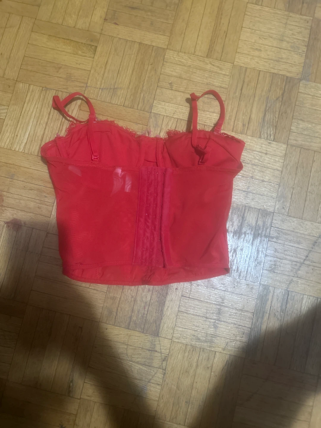 Red Lace Corset Top - photo 4